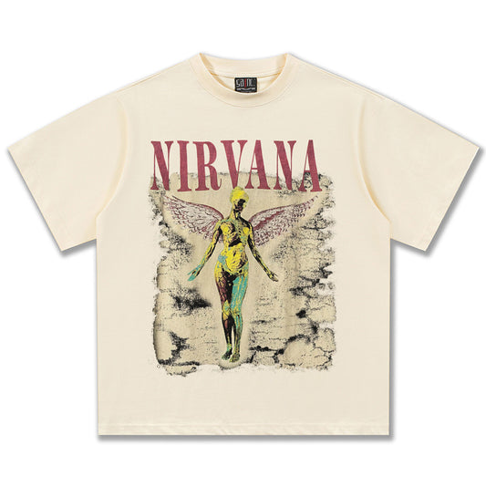 NIRVANA Vintage Angel Graphic T-Shirt