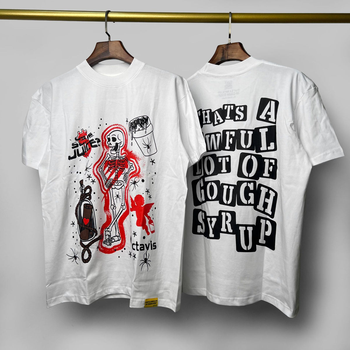 COUGH SYRUP Graphic Skeleton T-Shirt