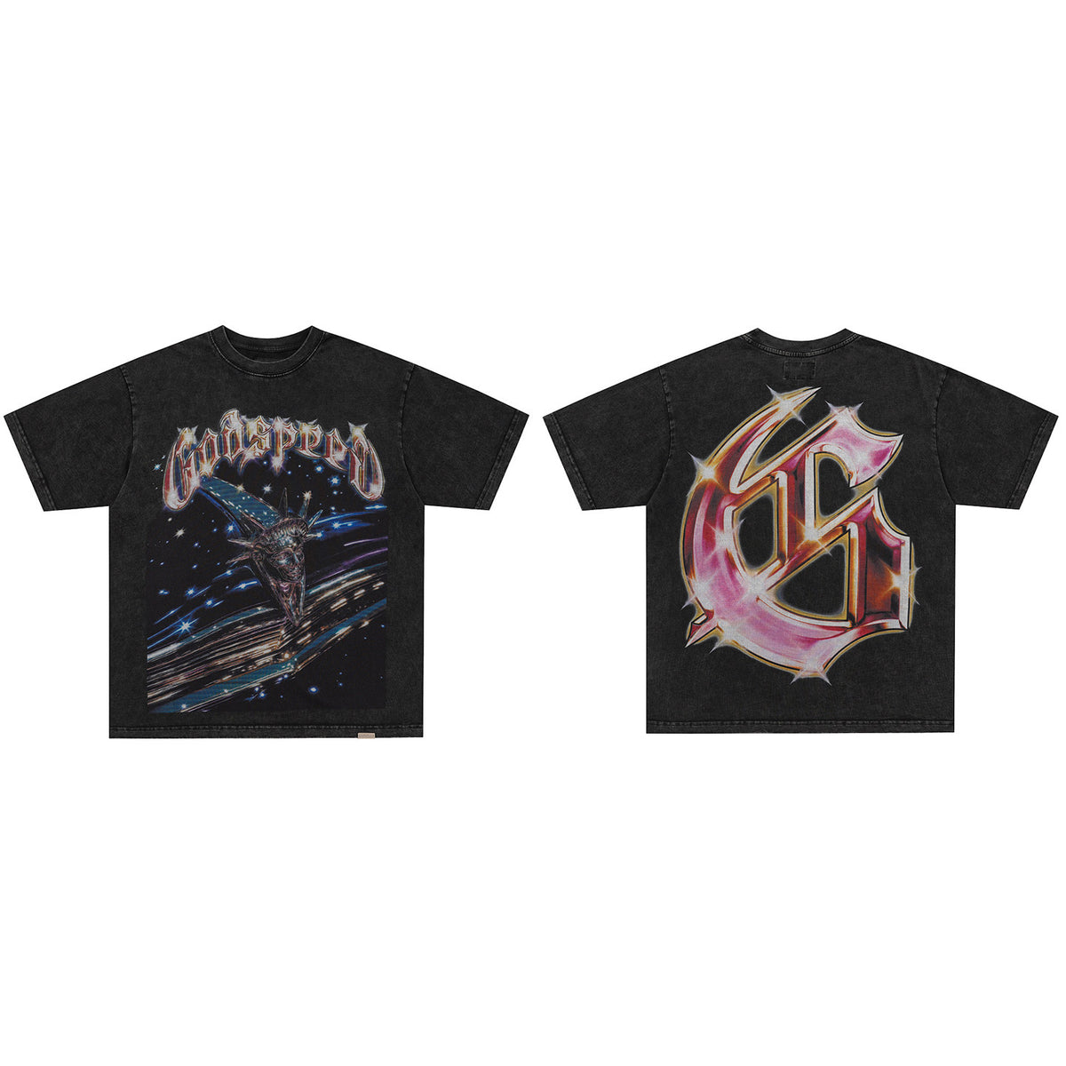 GodSpeed Cosmic Graphic Washed T-Shirt