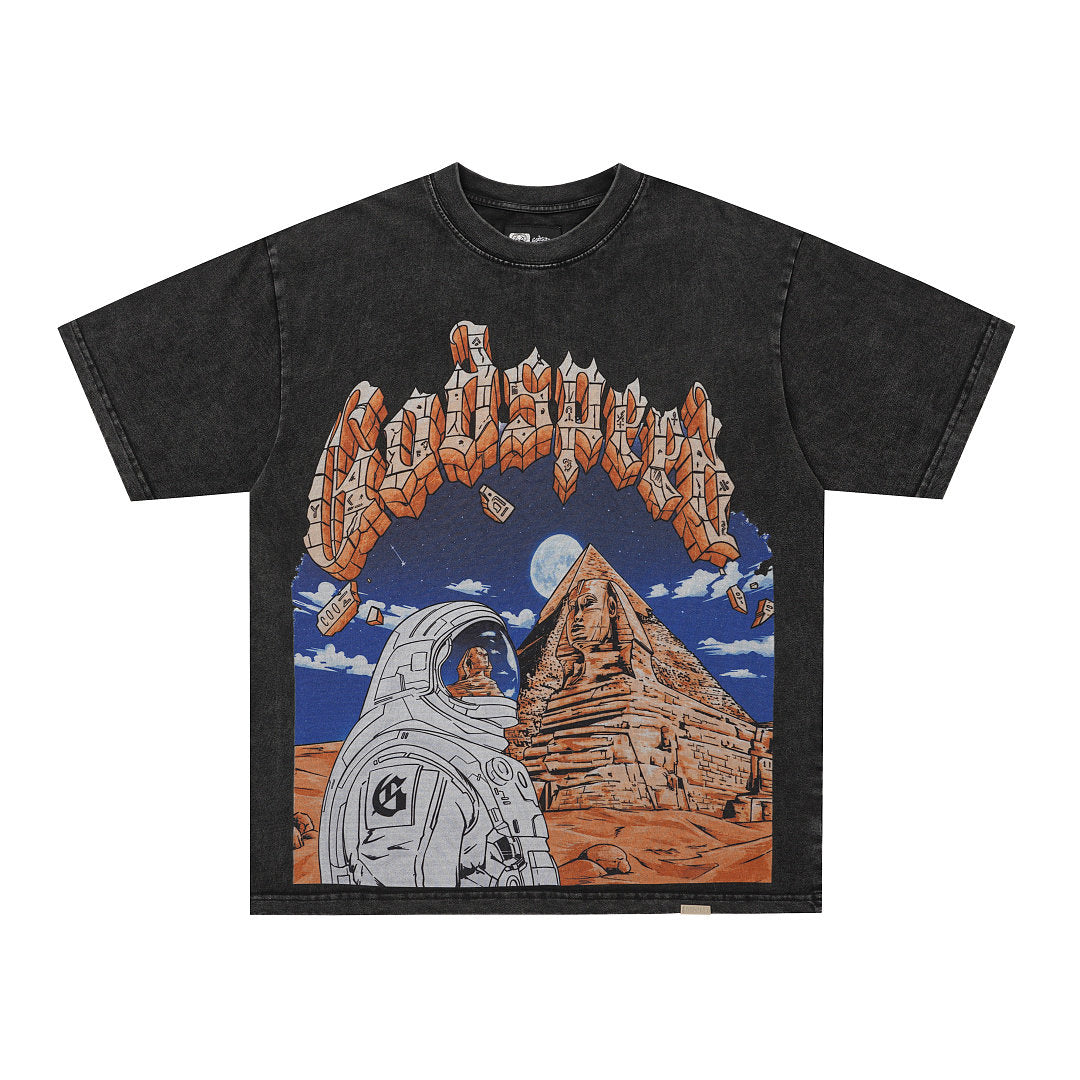 GodSpeed Space Pyramid Washed Black T-Shirt