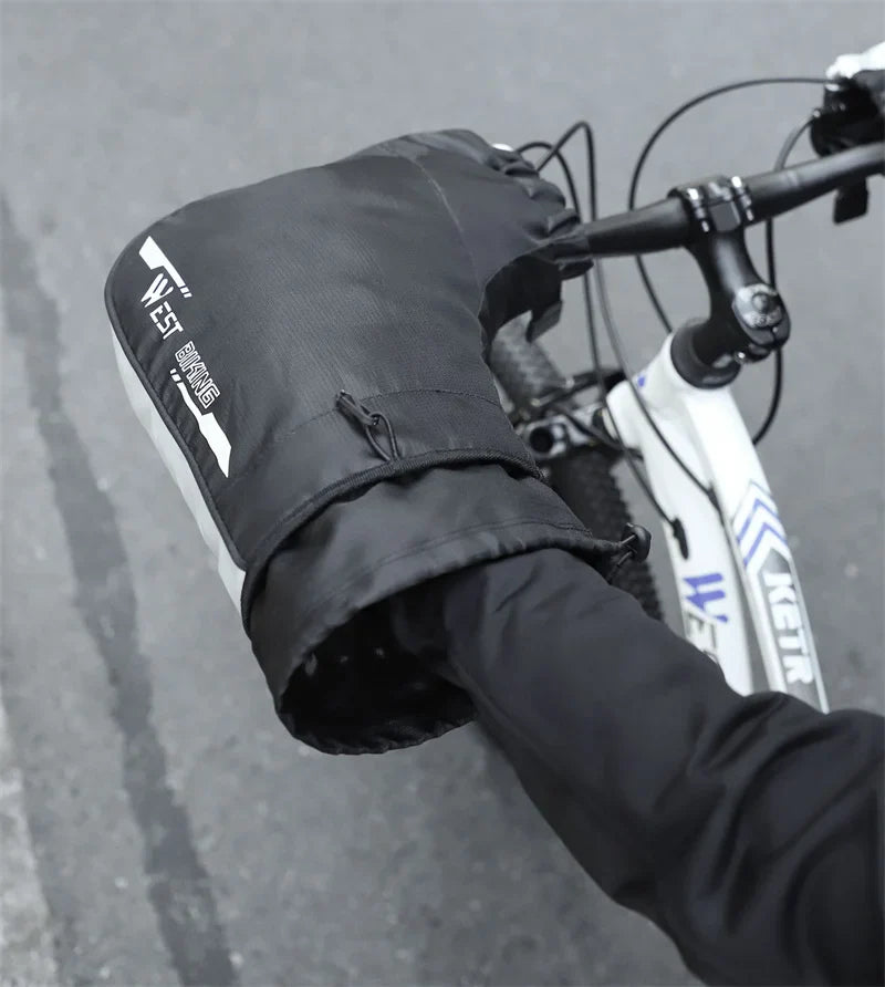 Windproof Thermal Bike Handlebar Mittens