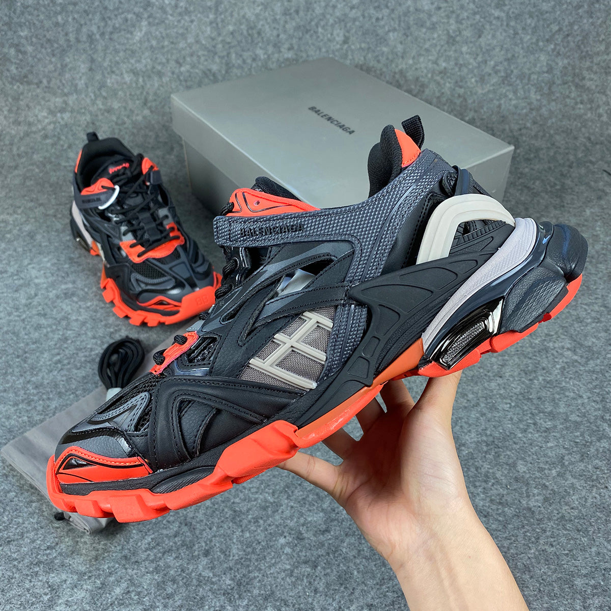 Balenciaga Track.2 Trainer 'Black Red Grey'