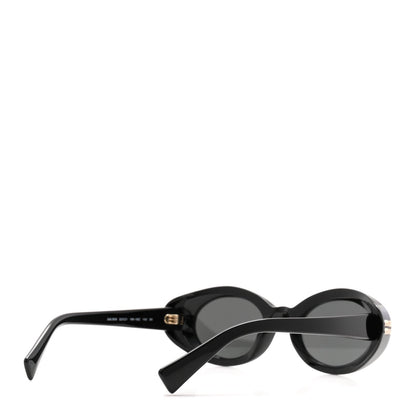 Acetate Oval Reverie Sunglasses SMU B09 Black