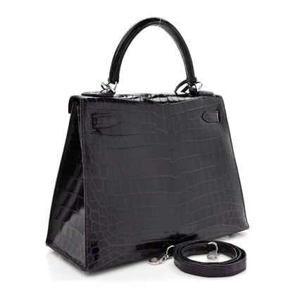 Shiny Niloticus Crocodile Kelly Sellier 28 Amethyst