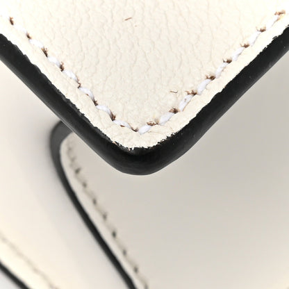 Goatskin Madras Soft Calf Crystal Embellished Shoulder Bag Bianco