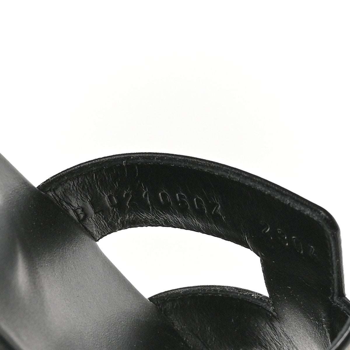 Box Calfskin Oran Sandals 36.5 Black
