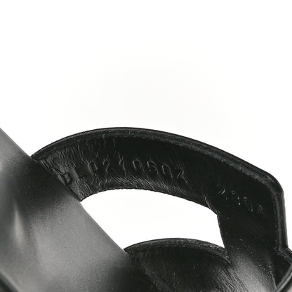 Box Calfskin Oran Sandals 36.5 Black