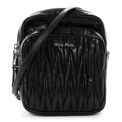 Nappa Matelasse Crossbody Black