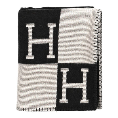 Wool Cashmere Avalon Blanket Ecru Gris Fonce