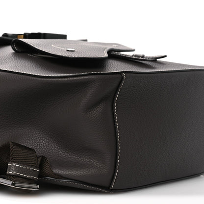 Grained Calfskin Maxi Gallop Sling Bag Grey