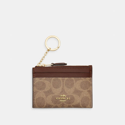Coach Outlet Mini Skinny Id Case In Signature Canvas