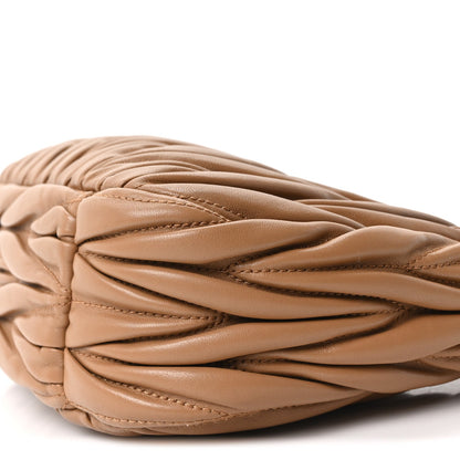 Nappa Matelasse Small Wander Hobo Caramel