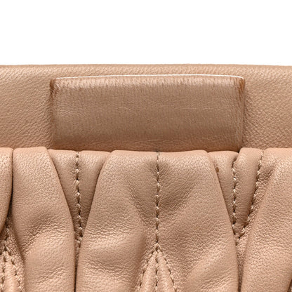 Nappa Matelasse Clutch Cammeo