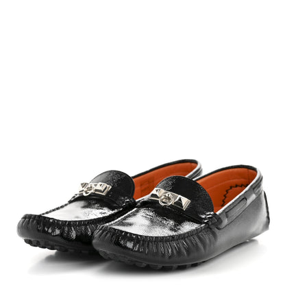 Patent Epsom Womens Irving Driving Moccasin Loafers 37 Black
