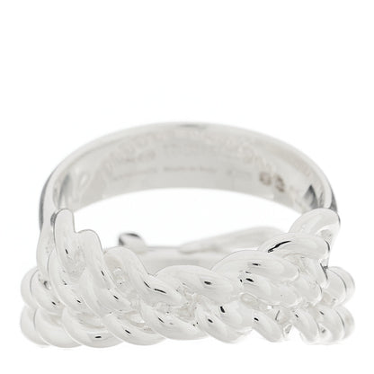 Sterling Silver MM Boucle Selier Inflexible Ring 57 8