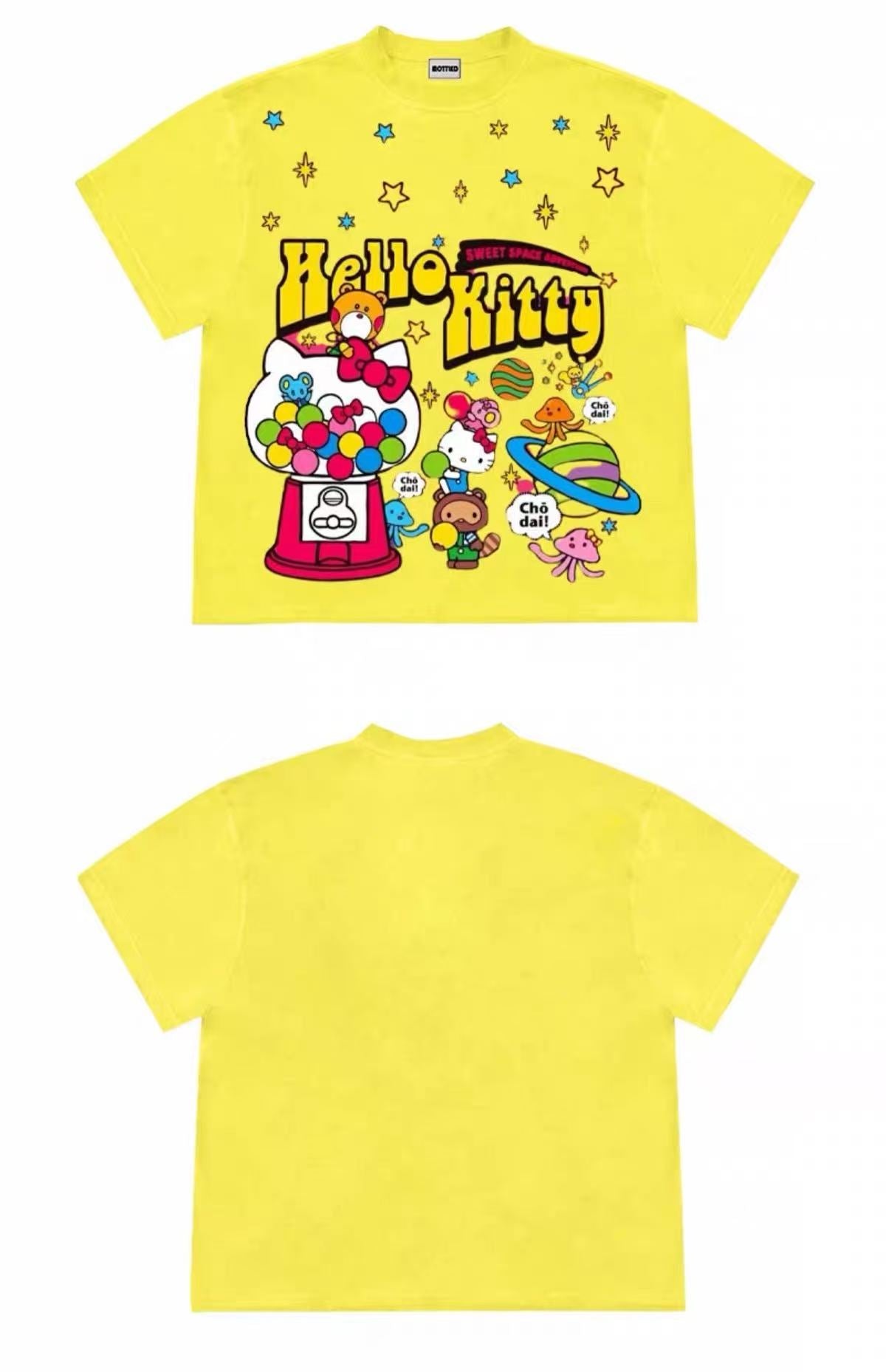 Hello Kitty Gumball Machine Graphic Oversized T-Shirt