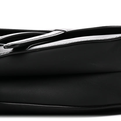 Ultra Matte Calfskin Saddle Bag Black