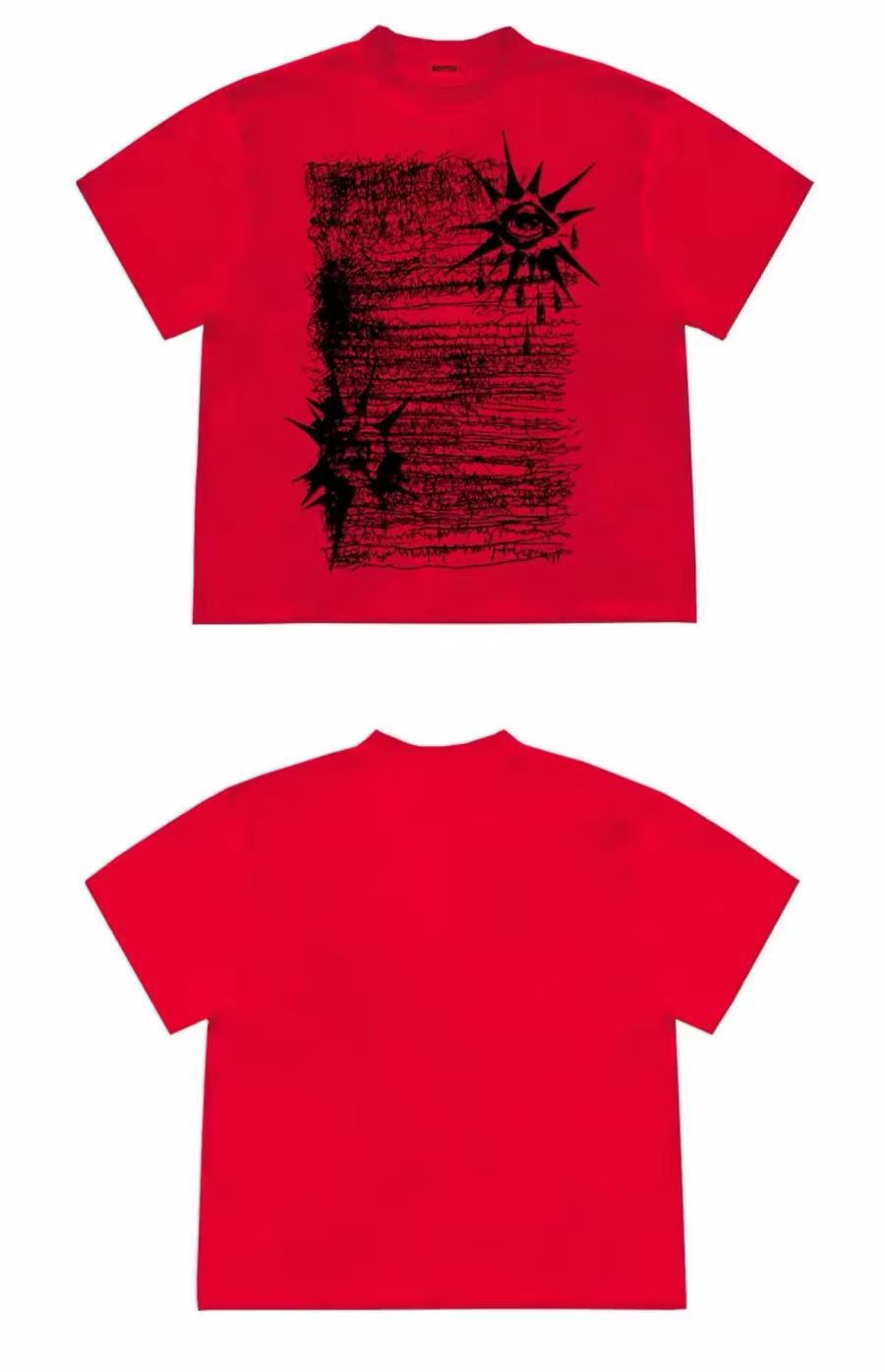 RideHaven Abstract Eye Graphic Oversized T-Shirt