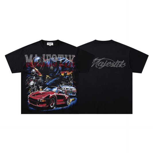 MAJESTIK Moto Racing Graphic T-Shirt
