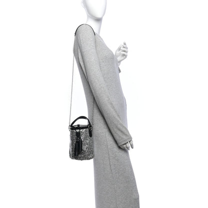 Raso Crystal Starlight Bucket Bag Black