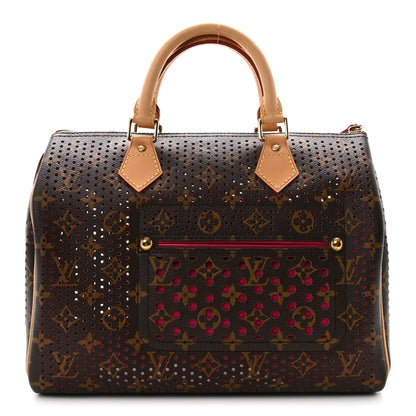 Monogram Perforated Speedy 30 Fuchsia