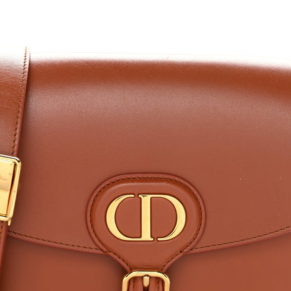 Box Calfskin Medium Bobby Flap Dark Tan