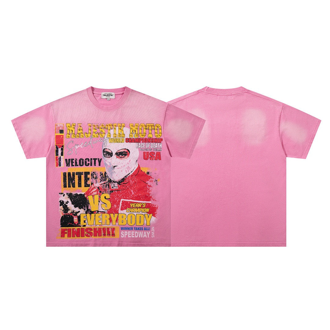 MAJESTIK Moto Speedway Graphic T Shirt