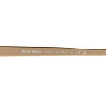 Metal Rectangle Shield Sunglasses SMU50Z Grey Gold