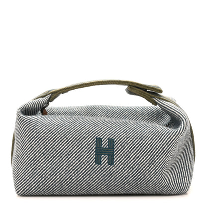 Wool Small Bride-A-Brac H Natte Pouch Bleu Abysse