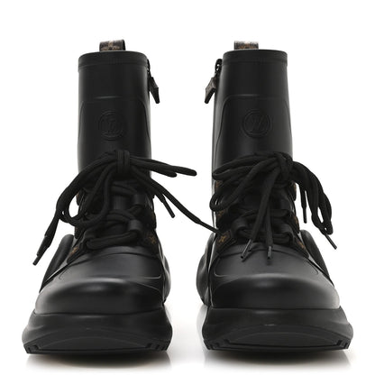 Mat Rubber Monogram LV Archlight Sneaker Boots 38 Black