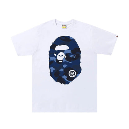 BAPE Color Camo Big Ape Head Tee 'White/Navy'