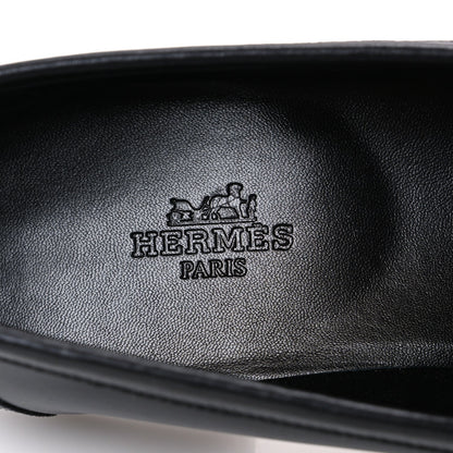 Toile De Coton Calfskin Womens Paris Loafers 37 Black Prunoir