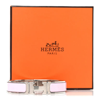 Enamel Narrow Clic Clac H Bracelet PM Rose Candeur
