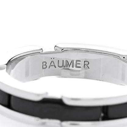 18K White Gold Black Ceramic Small Ultra Ring 59 8.75