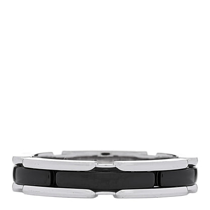 18K White Gold Black Ceramic Small Ultra Ring 59 8.75