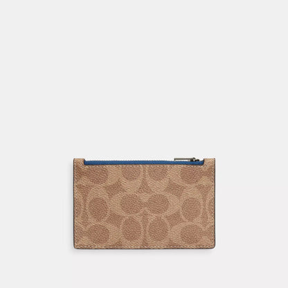 Coach Outlet Zip Card Case In Signature