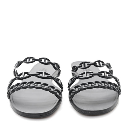 Rubber Chaine d'Ancre Rivage Sandals 38 Black