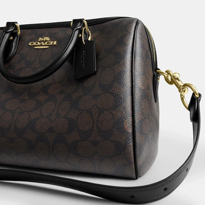 Coach Outlet Rowan Large Satchel Bag In Signature Canvas