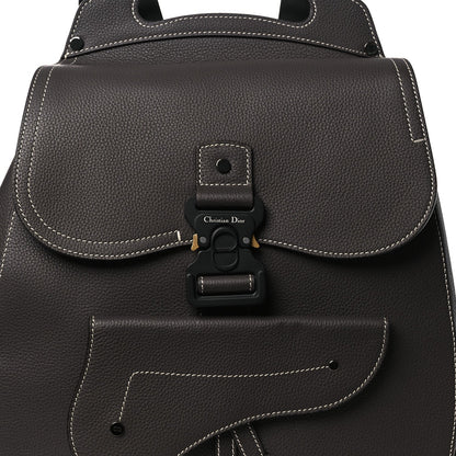 Grained Calfskin Maxi Gallop Sling Bag Grey