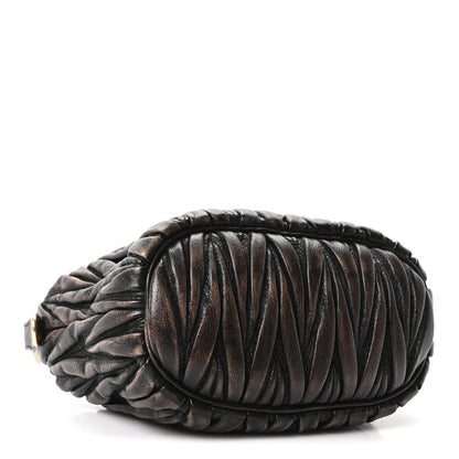 Nappa Matelasse Pouch Sabbia Caffe