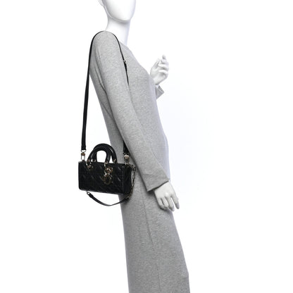 Lambskin Cannage Small Lady D-Joy Black