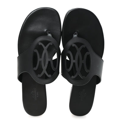 Calfskin Womens Mage Sandals 39 Black