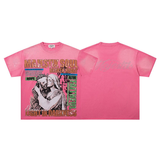 MAJESTIK Soul Broken Heart Graphic T-Shirt