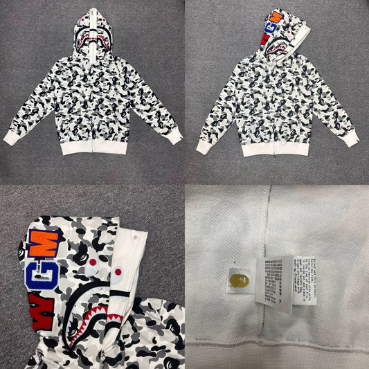 BAPE Shark Full Zip Hoodie Camo Edition