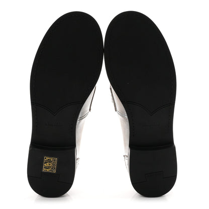 Vitello Deco Penny Loafer 39 Argento