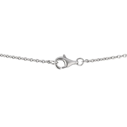18K White Gold Diamond Bouton de Camelia Pendant Necklace