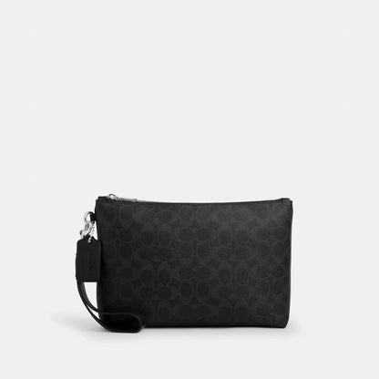 Coach Outlet Pouch In Signature Canvas