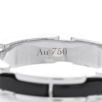 18K White Gold Black Ceramic Small Ultra Ring 59 8.75