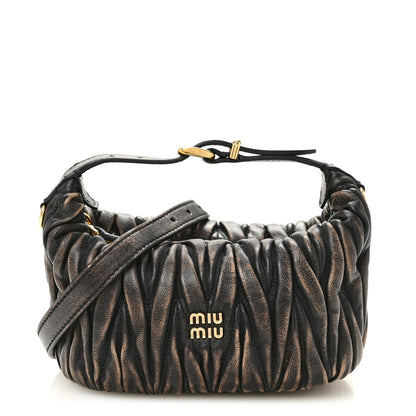 Nappa Matelasse Pouch Sand Coffee