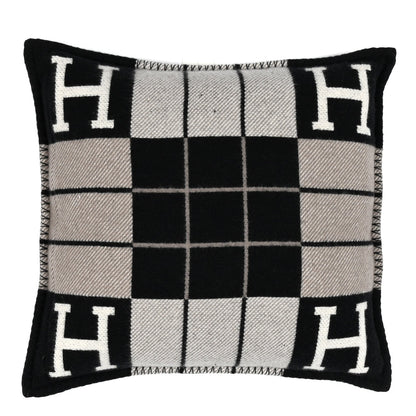Wool Cashmere Avalon III Pillow PM Ecru Black